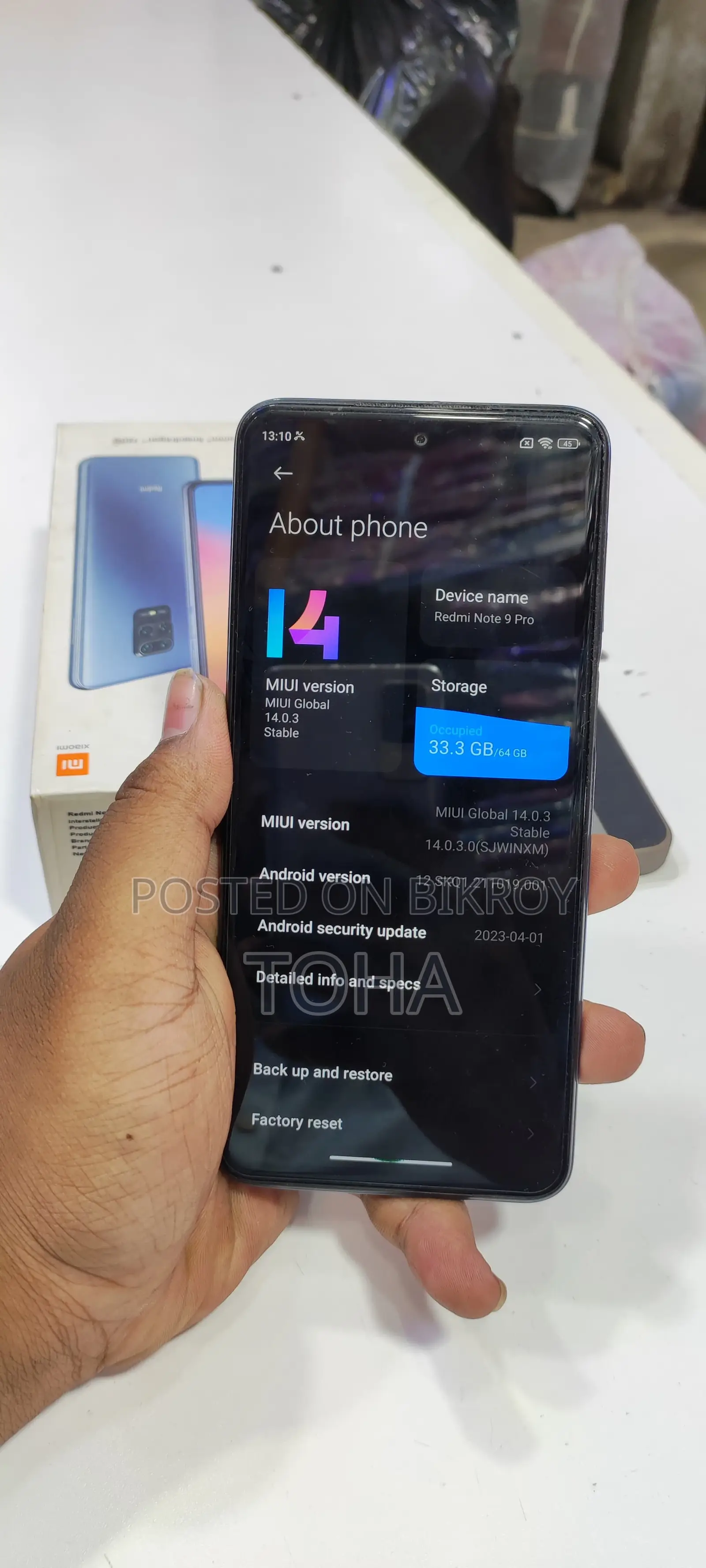 Xiaomi Redmi Note 9 Pro . (Used)