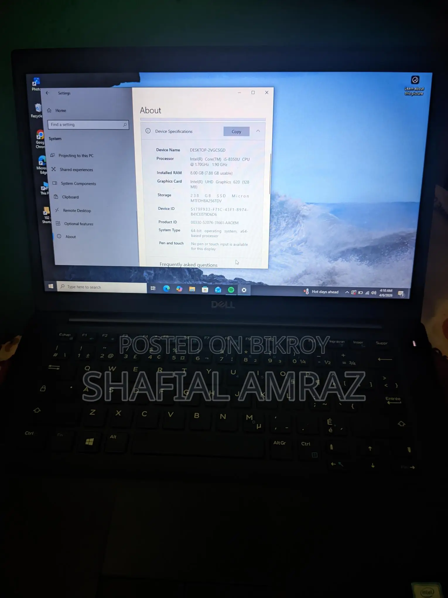 Laptop Dell latitude 7490