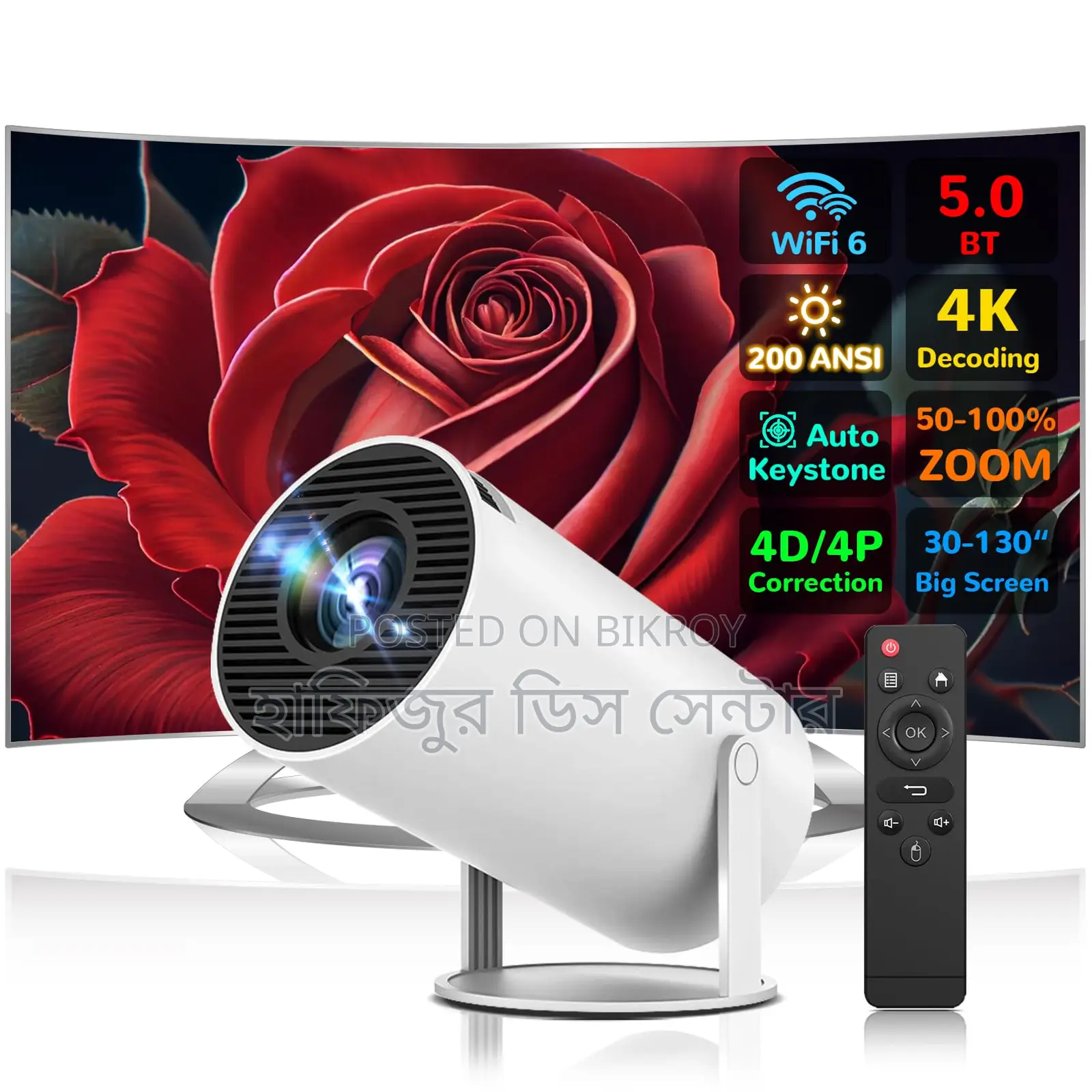 HY300 Mini Smart Android Projector