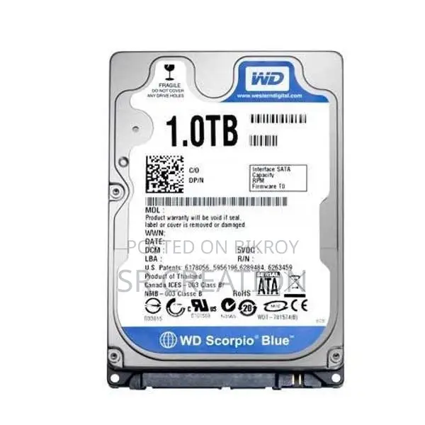 WD 1TB ল্যাপটপ হার্ড ডিস্ক (১০০% হেলথ)