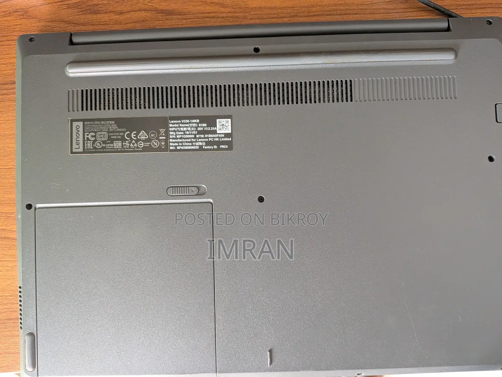 Lenovo V 330 Used Laptop
