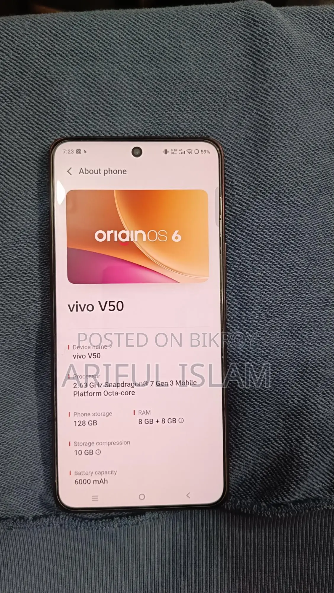 Vivo V50 . (Used)