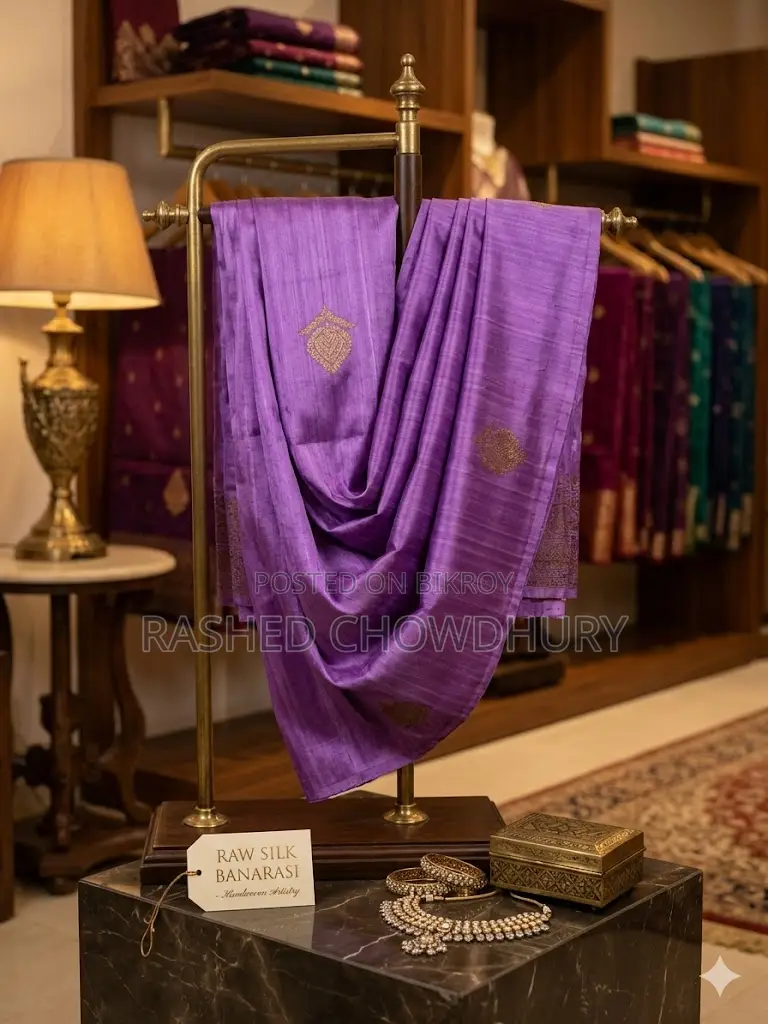 Original Tussar Katan with Matte Zari Weaving - Excluding Blouse Piece