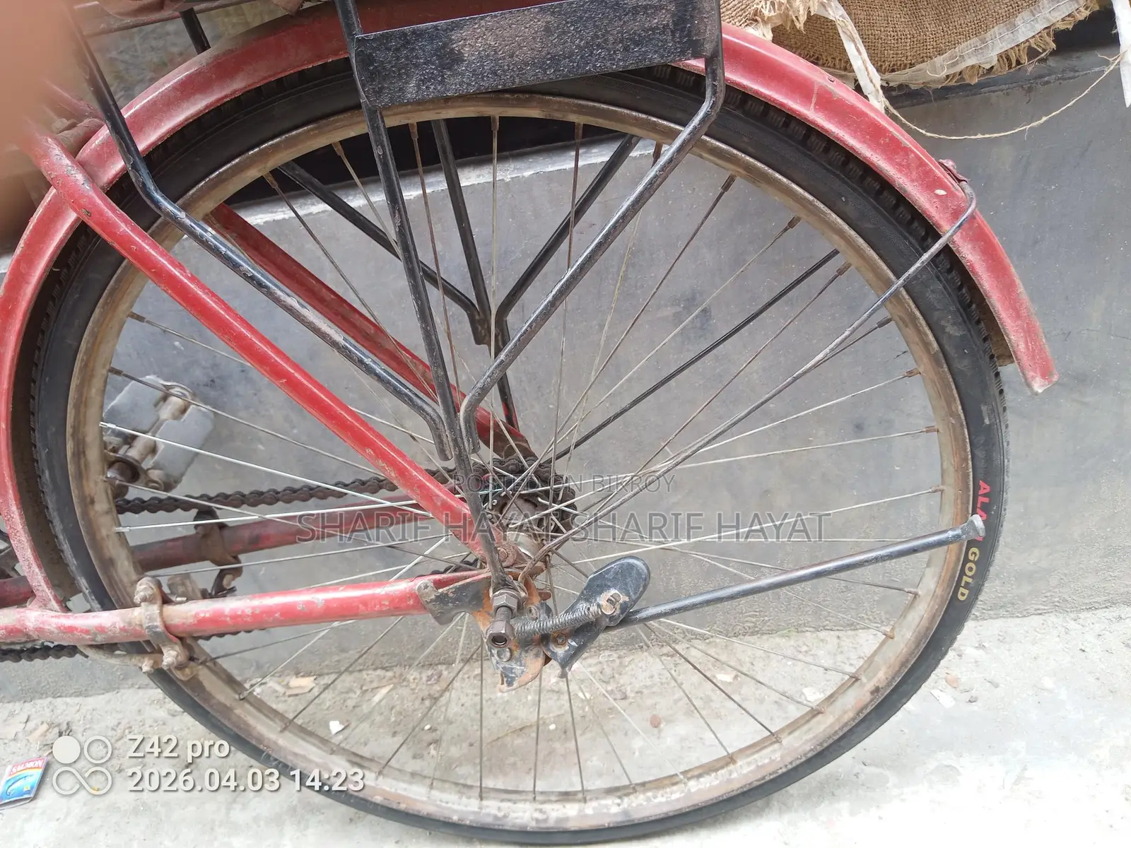 Hero 26-inch Bicycle with New Rear Tire and Tube
