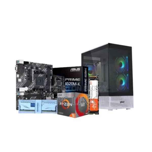 AMD Ryzen 5 3400G Gaming PC, 8GB RAM/128GB M.2 - 19" DELL / HP Monitor