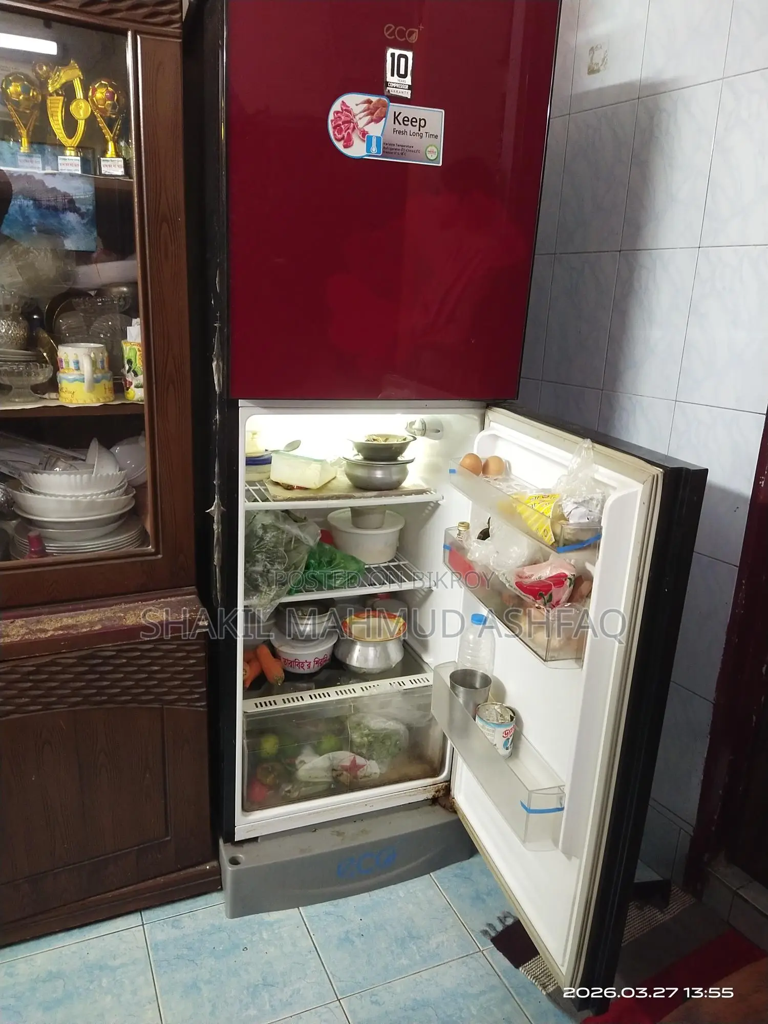 Lg Eco+ 240 Litr. 12 Cft সম্পূর্ণ রানিং ফ্রিজ।সবকিছু নতুন।