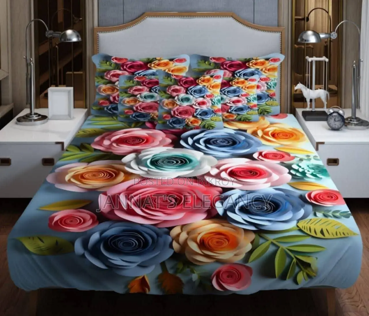 100% Waterproof Magical Design 3D Bedsheet Chellycot Fabric