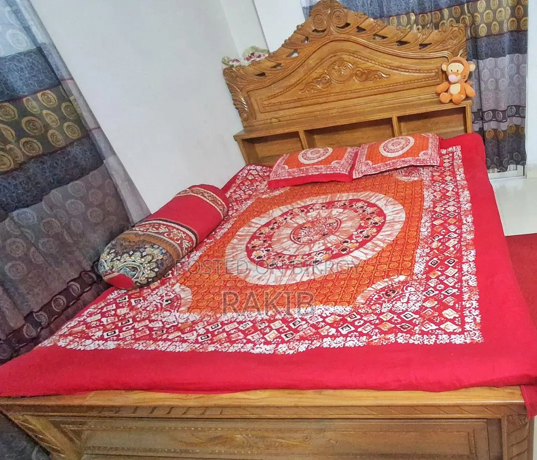 🌳 Original Chittagong/Rangamati Teak Wood King Size Bed (6×7 feet)