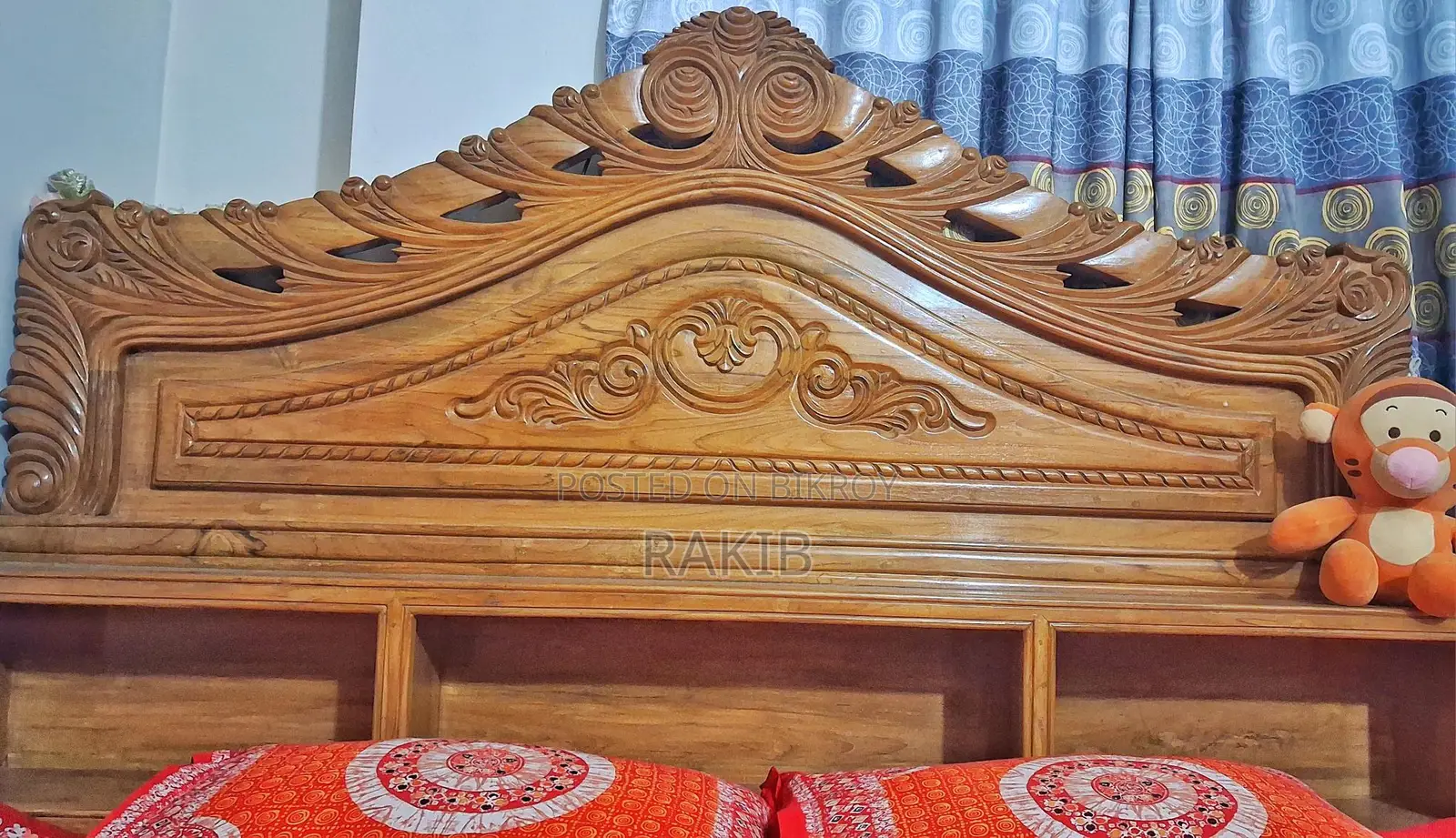 🌳 Original Chittagong/Rangamati Teak Wood King Size Bed (6×7 feet)