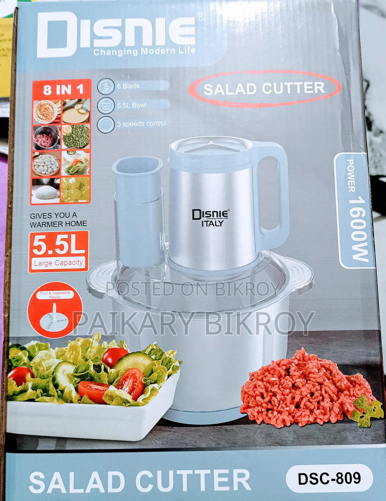 Disnie 1600 Watt Food Processor (Prepare all Eid dishes with one machine)