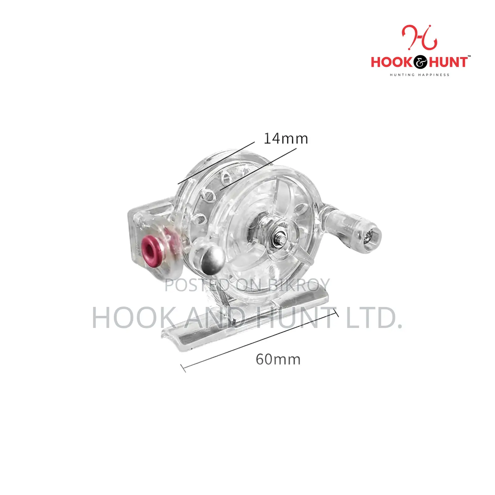 01 PCS White Mini Ice Fishing Reel 55mm Portable | Hook Hunt