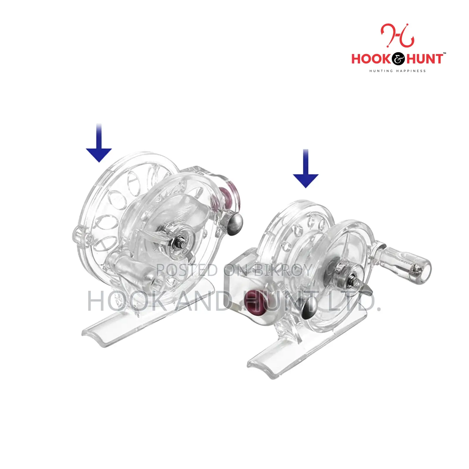 01 PCS White Mini Ice Fishing Reel 55mm Portable | Hook Hunt