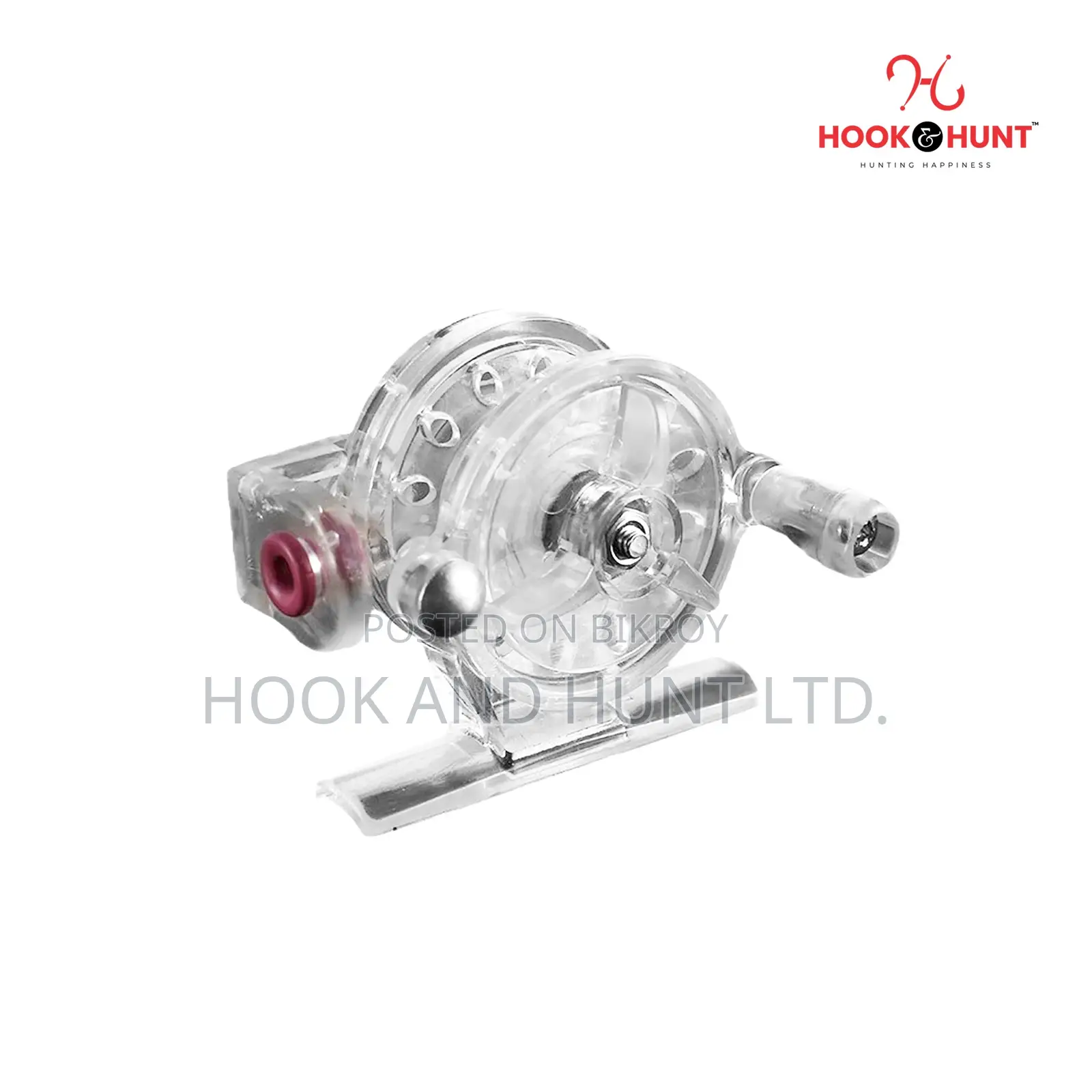 01 PCS White Mini Ice Fishing Reel 55mm Portable | Hook Hunt
