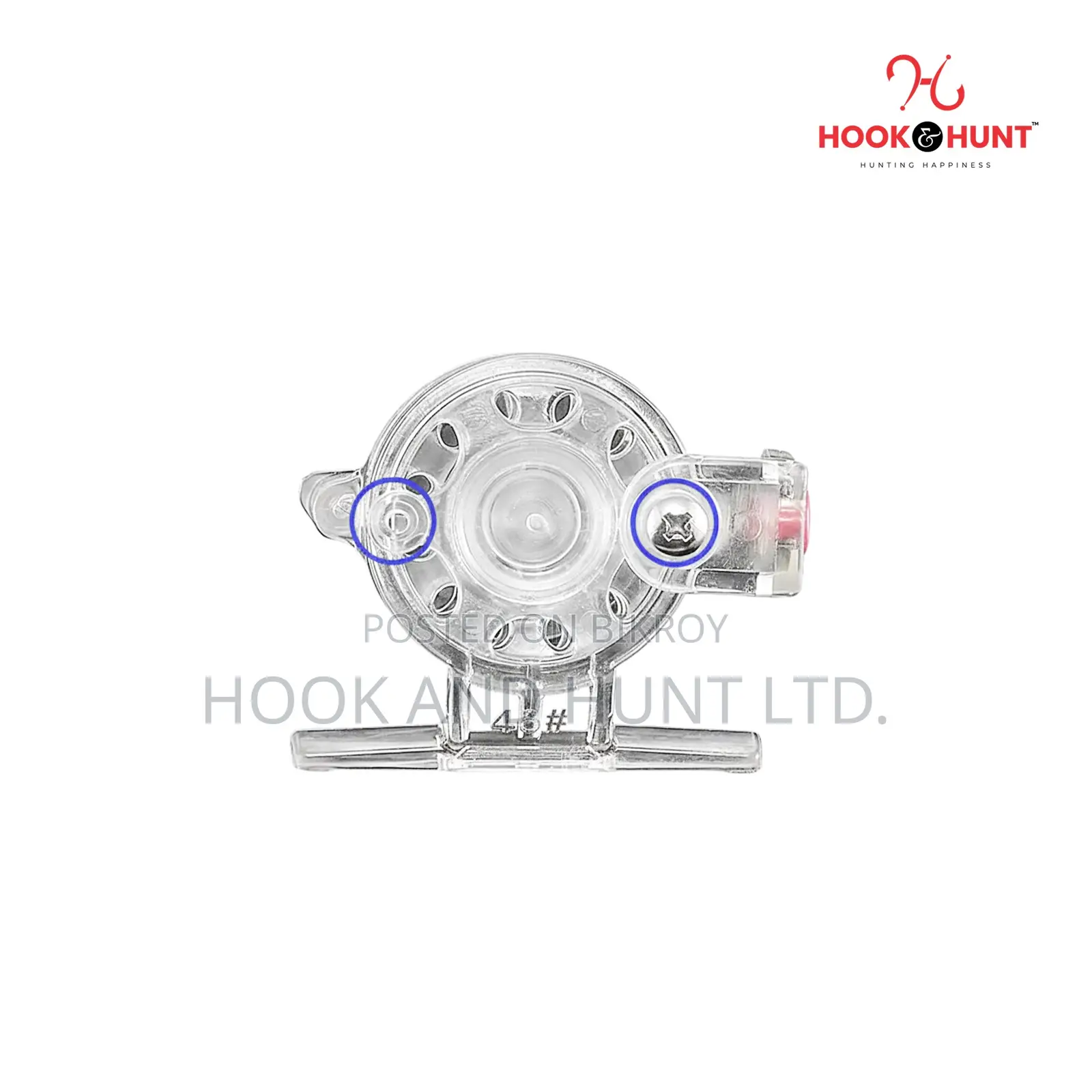 01 PCS White Mini Ice Fishing Reel 55mm Portable | Hook Hunt