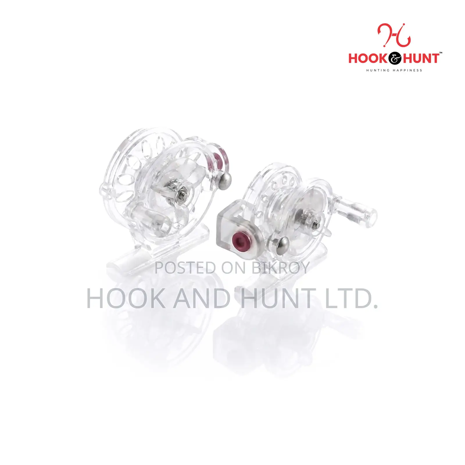 01 PCS White Mini Ice Fishing Reel 55mm Portable | Hook Hunt