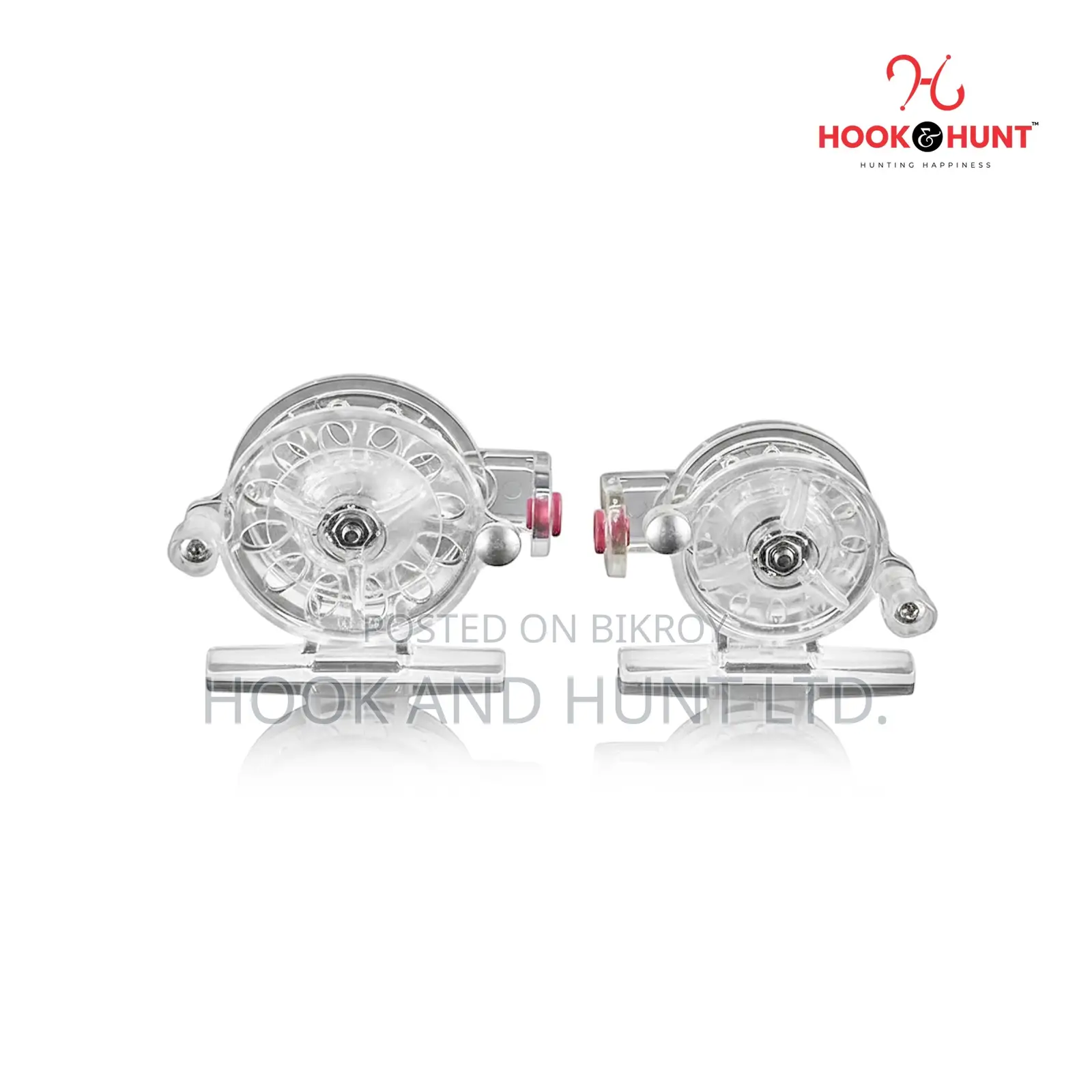 01 PCS White Mini Ice Fishing Reel 55mm Portable | Hook Hunt