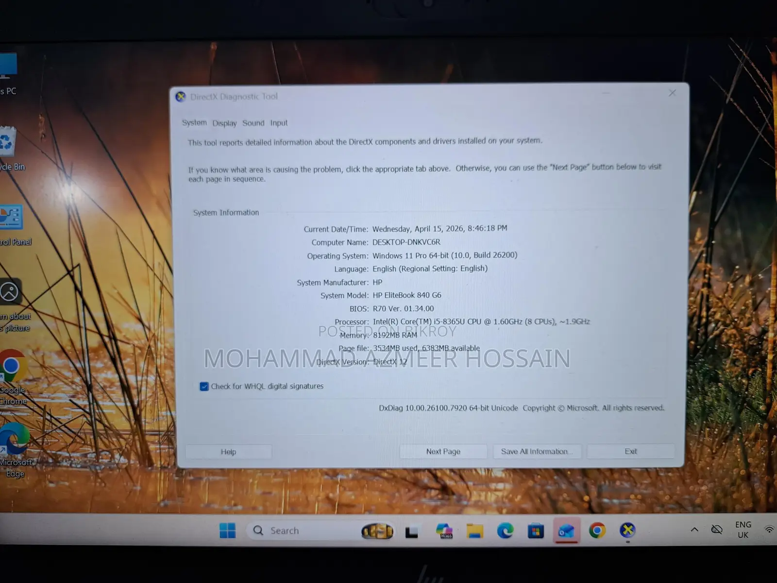 HP Elitebook 840 G6