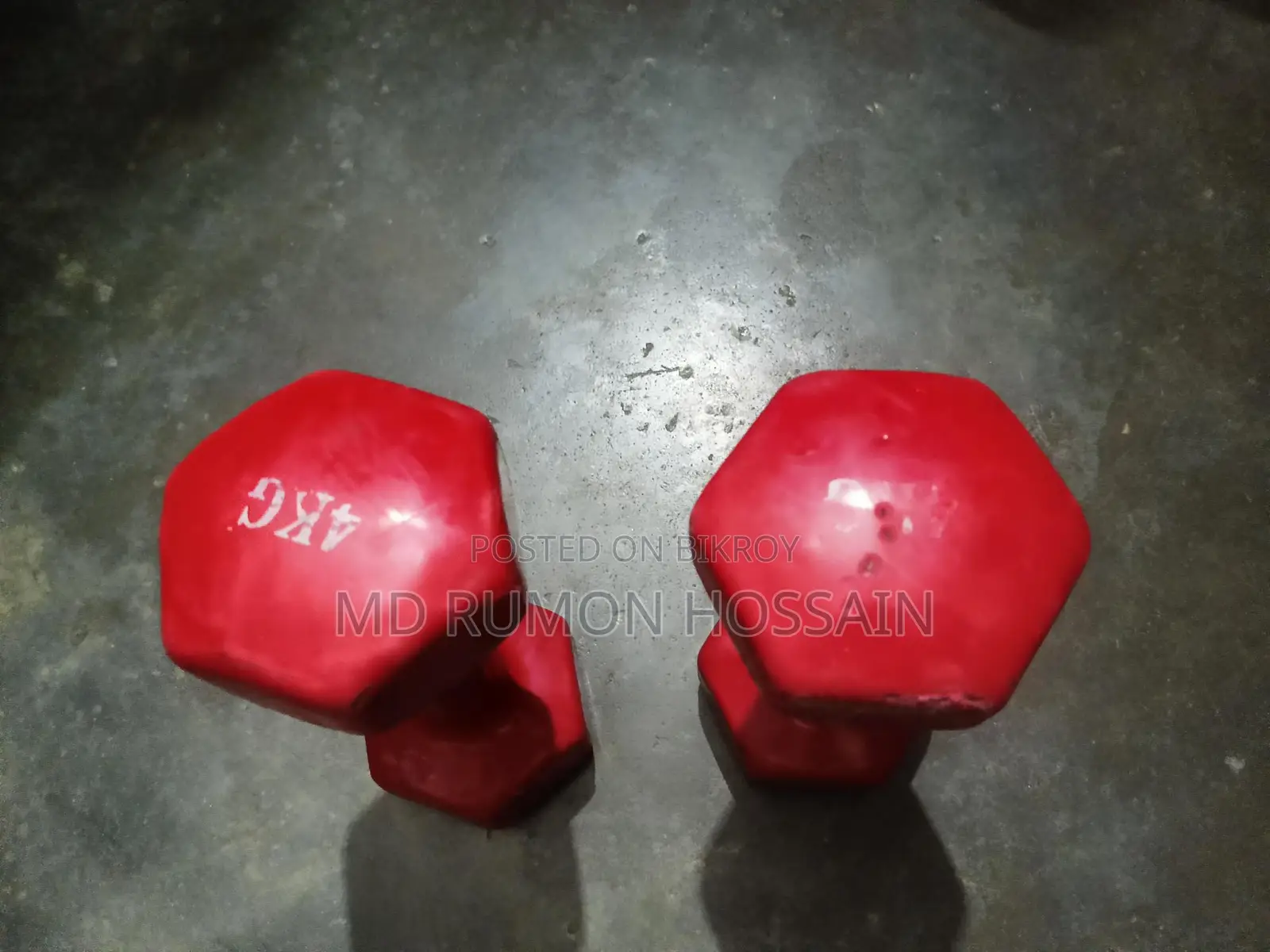 ব্যবহৃত ডাম্বেল ৪ কেজি করে ২ পিছ