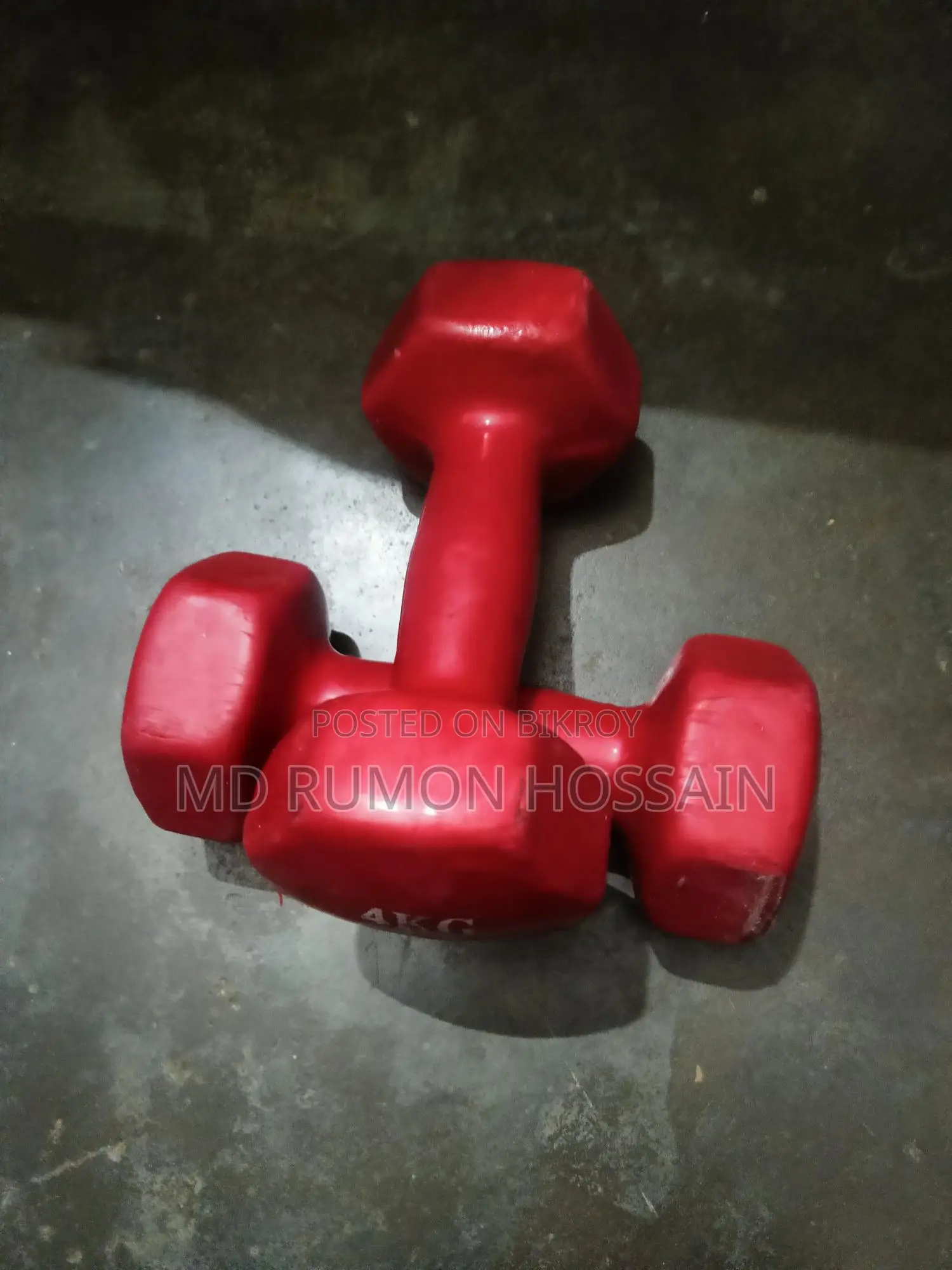 ব্যবহৃত ডাম্বেল ৪ কেজি করে ২ পিছ