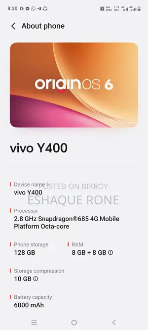 Vivo Y400 (Used)