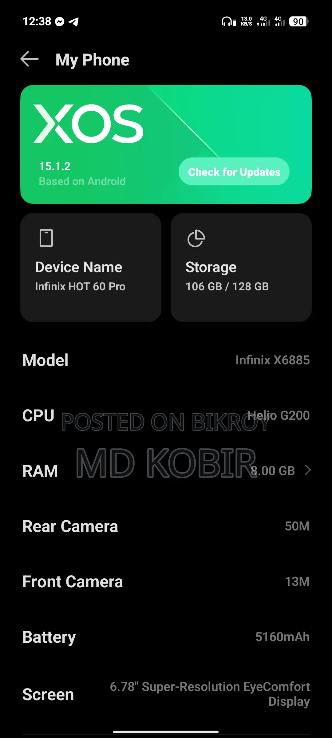 Infinix Hot 60 Pro (Used)