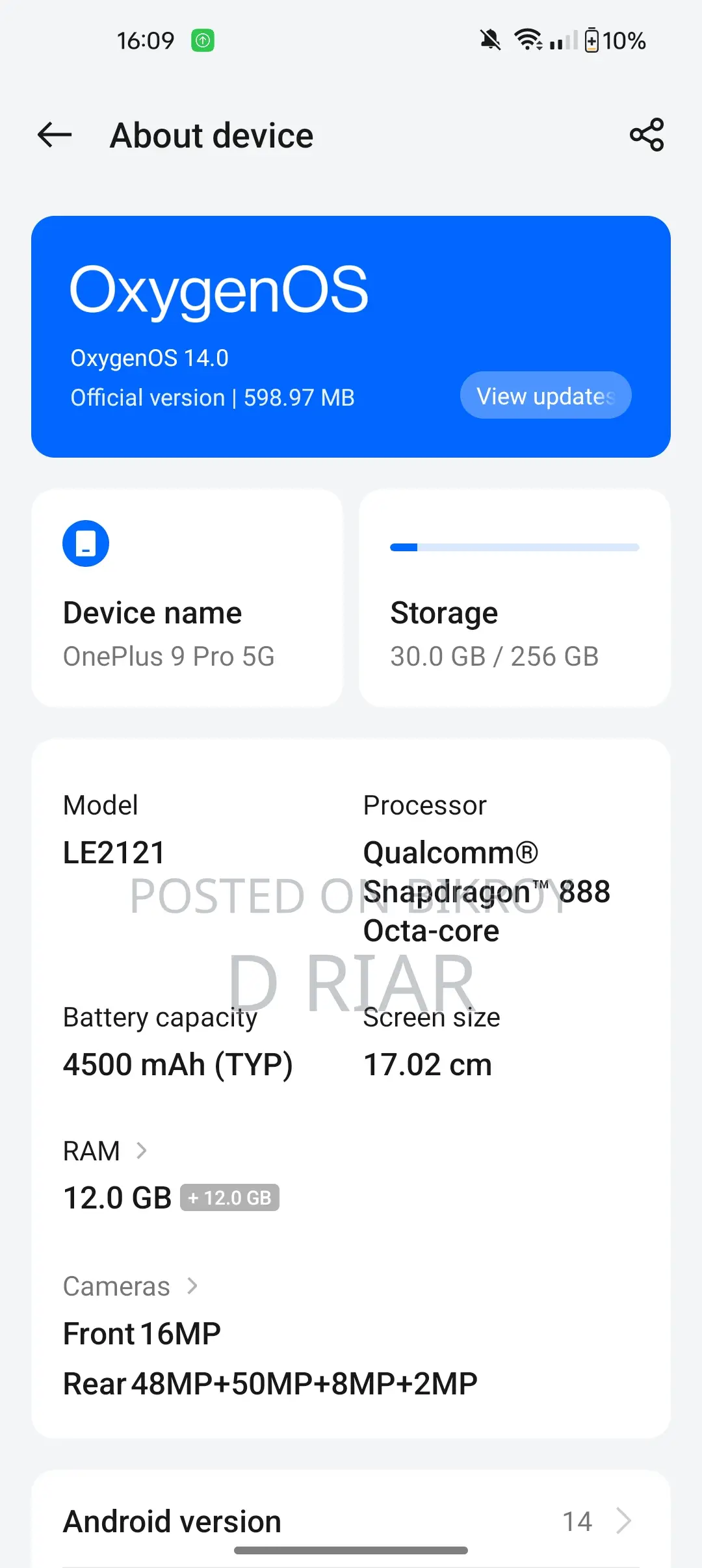 OnePlus 9 Pro 12/256 (Used)