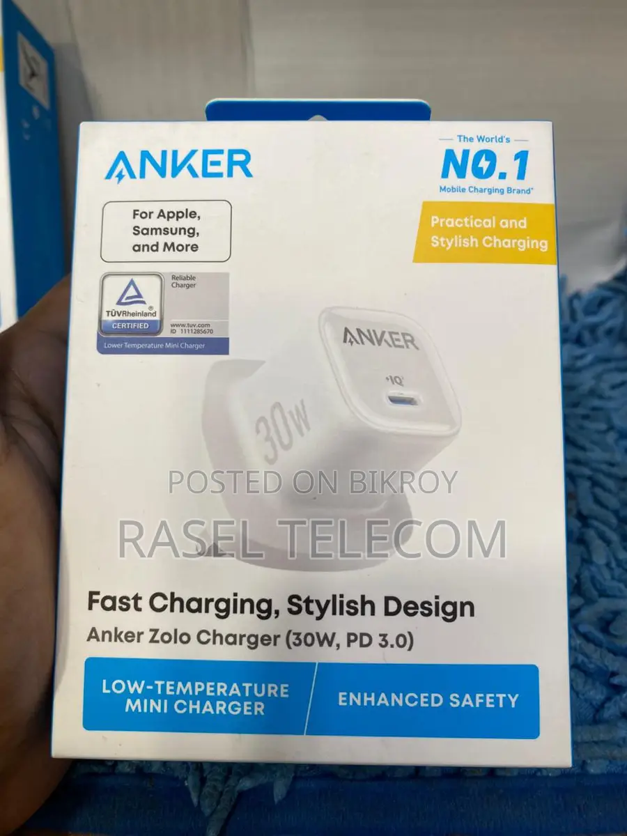 Anker Zolo 30W Fast Charger | Original PD 3.0 Type-C