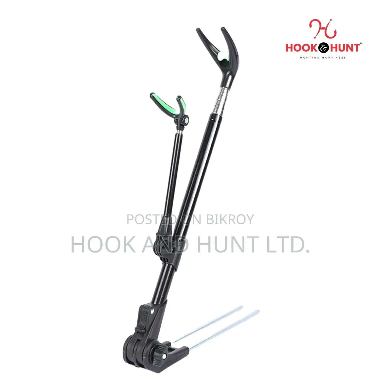 01 PCS Fishing Rod Holder Stand Adjustable | Steel Hook Hunt