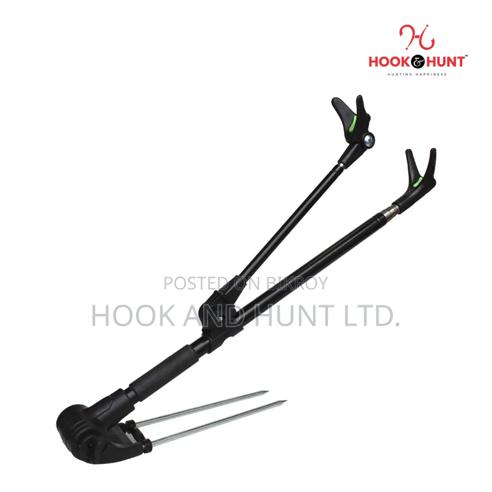 01 PCS Fishing Rod Holder Stand Adjustable | Steel Hook Hunt