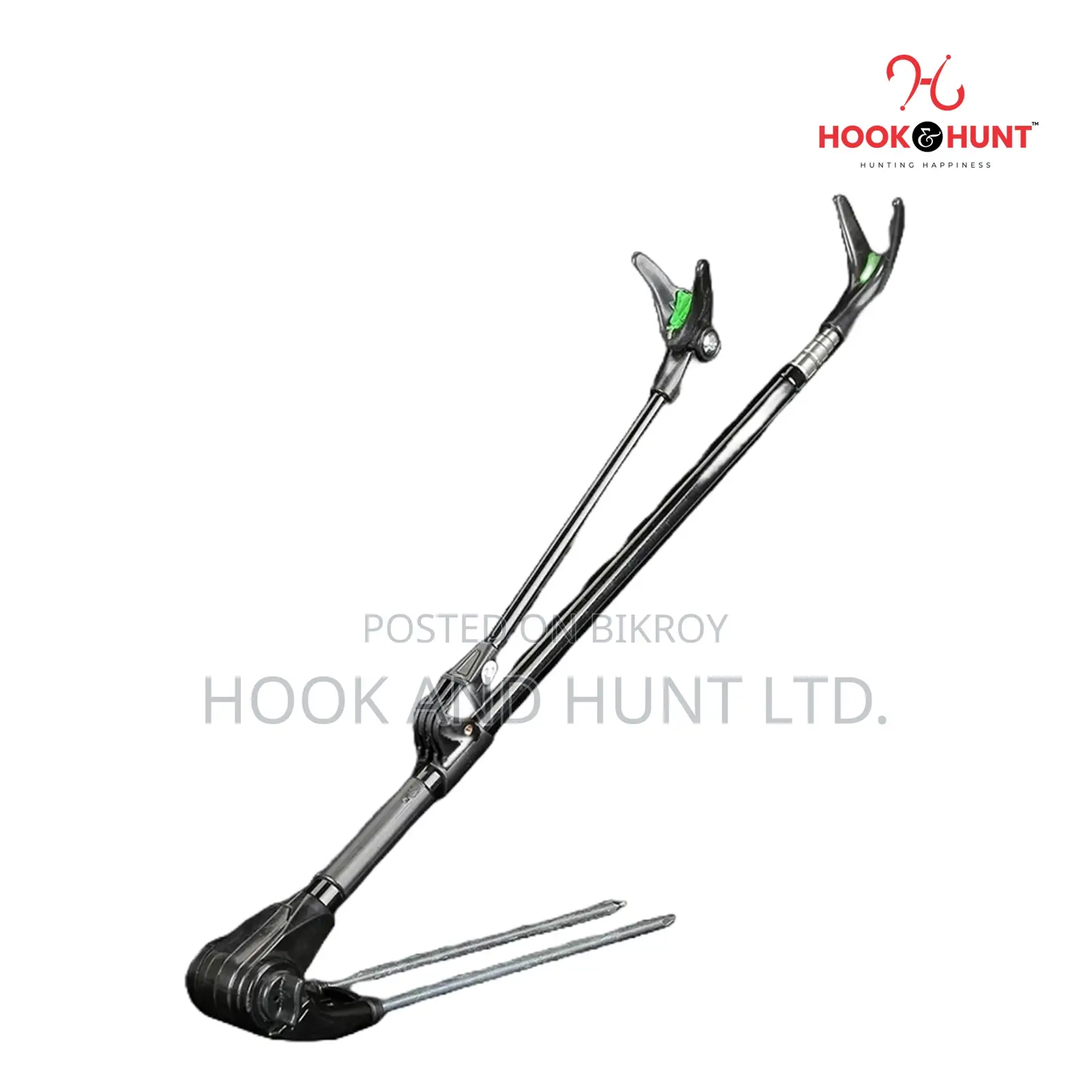01 PCS Fishing Rod Holder Stand Adjustable | Steel Hook Hunt