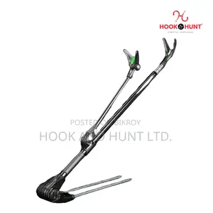 01 PCS Fishing Rod Holder Stand Adjustable | Steel Hook Hunt