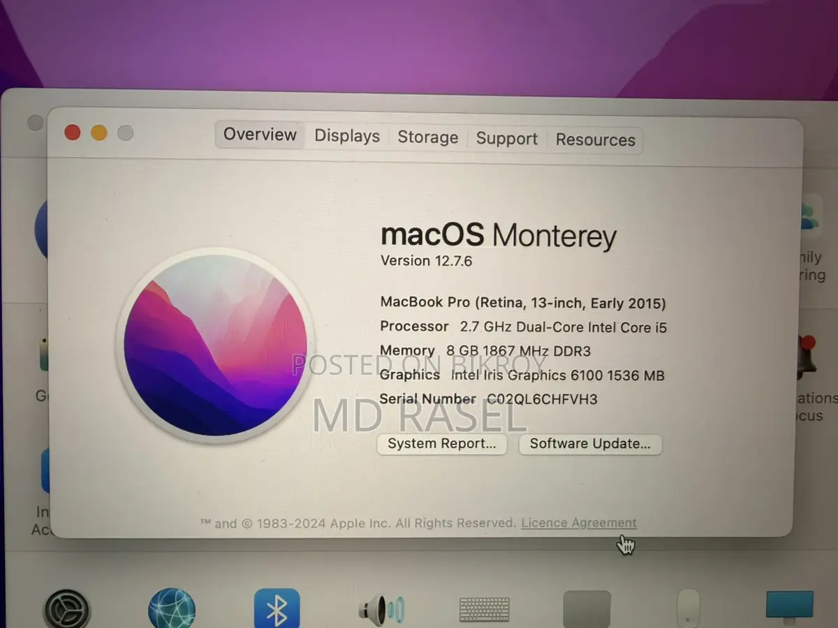 MacBook pro 13inch 2015 128gb ssd