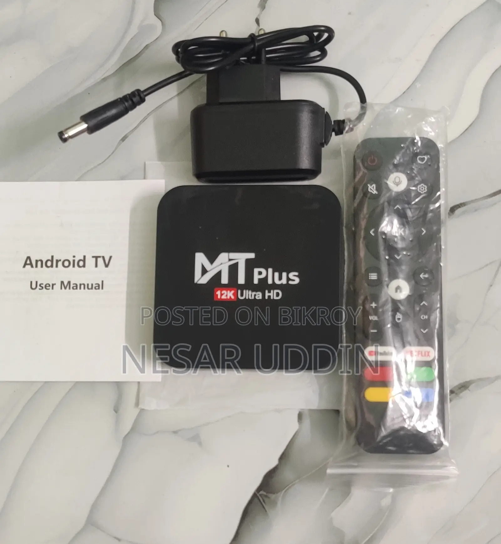 Package# 1 Mtplus Android Tv Box + Dtech Hdmi 4k Cable. Model : H005