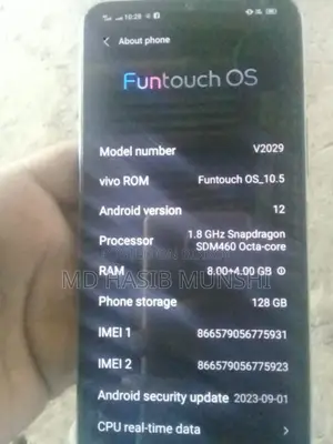 Vivo Y20s . (Used)