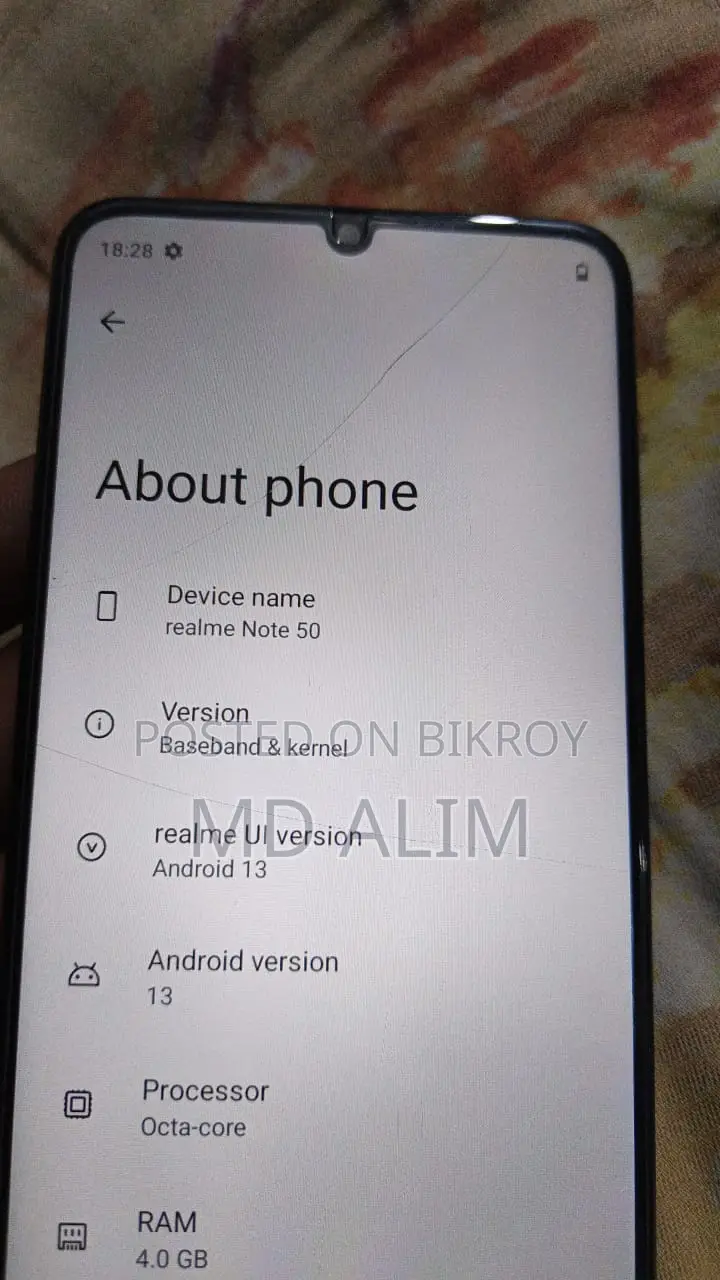 Realme Note 50 . (Used)