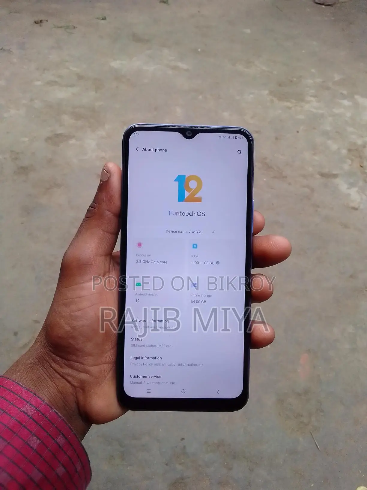 Vivo Y21 4/64gb all ok phone (Used)