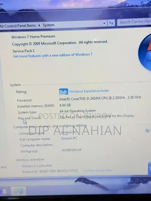 Laptop for Sale. Processor Intel Core i5- 2410m 2.30ghz