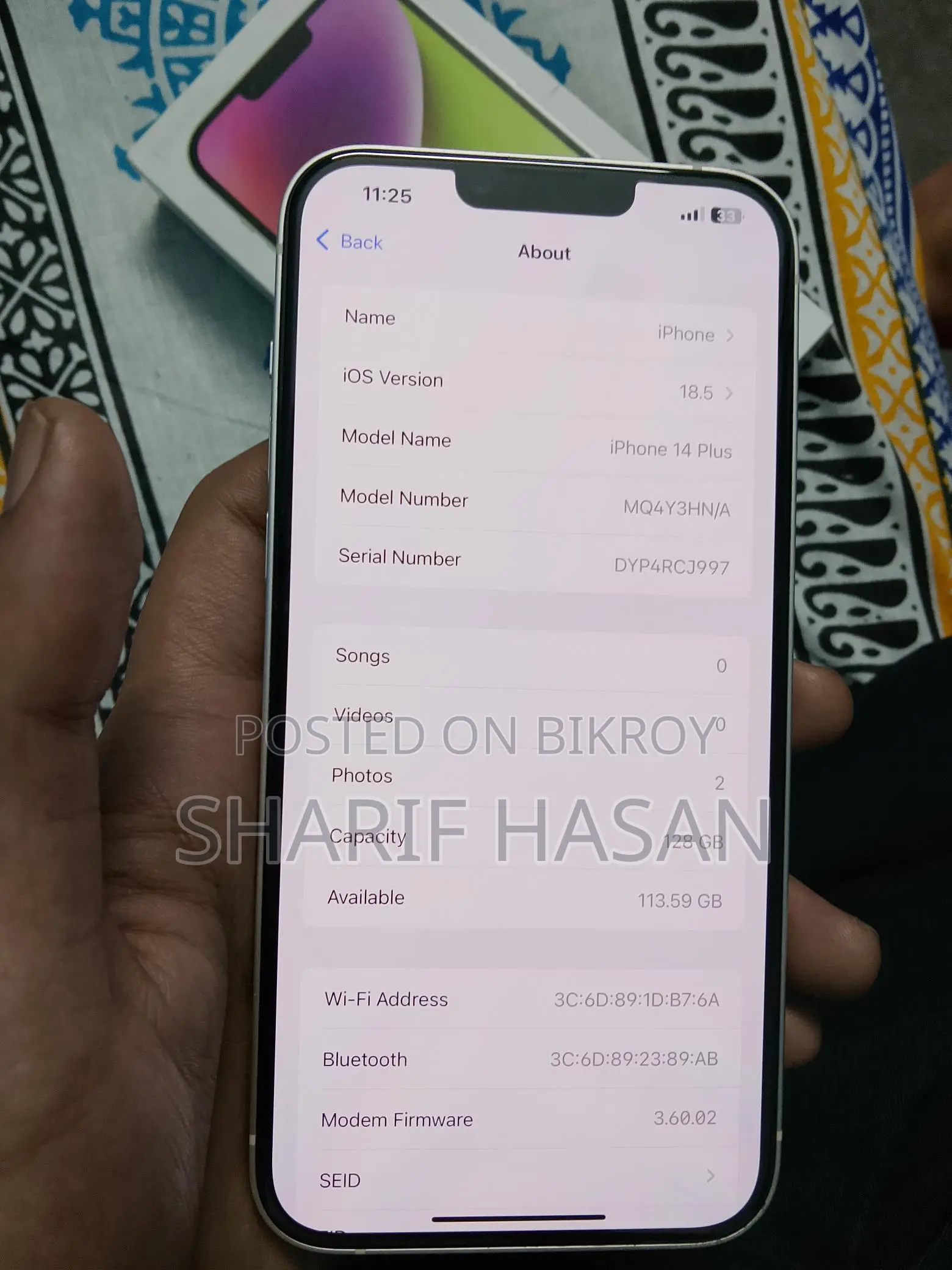 Apple iPhone 14 Plus 128 GB হোয়াইট