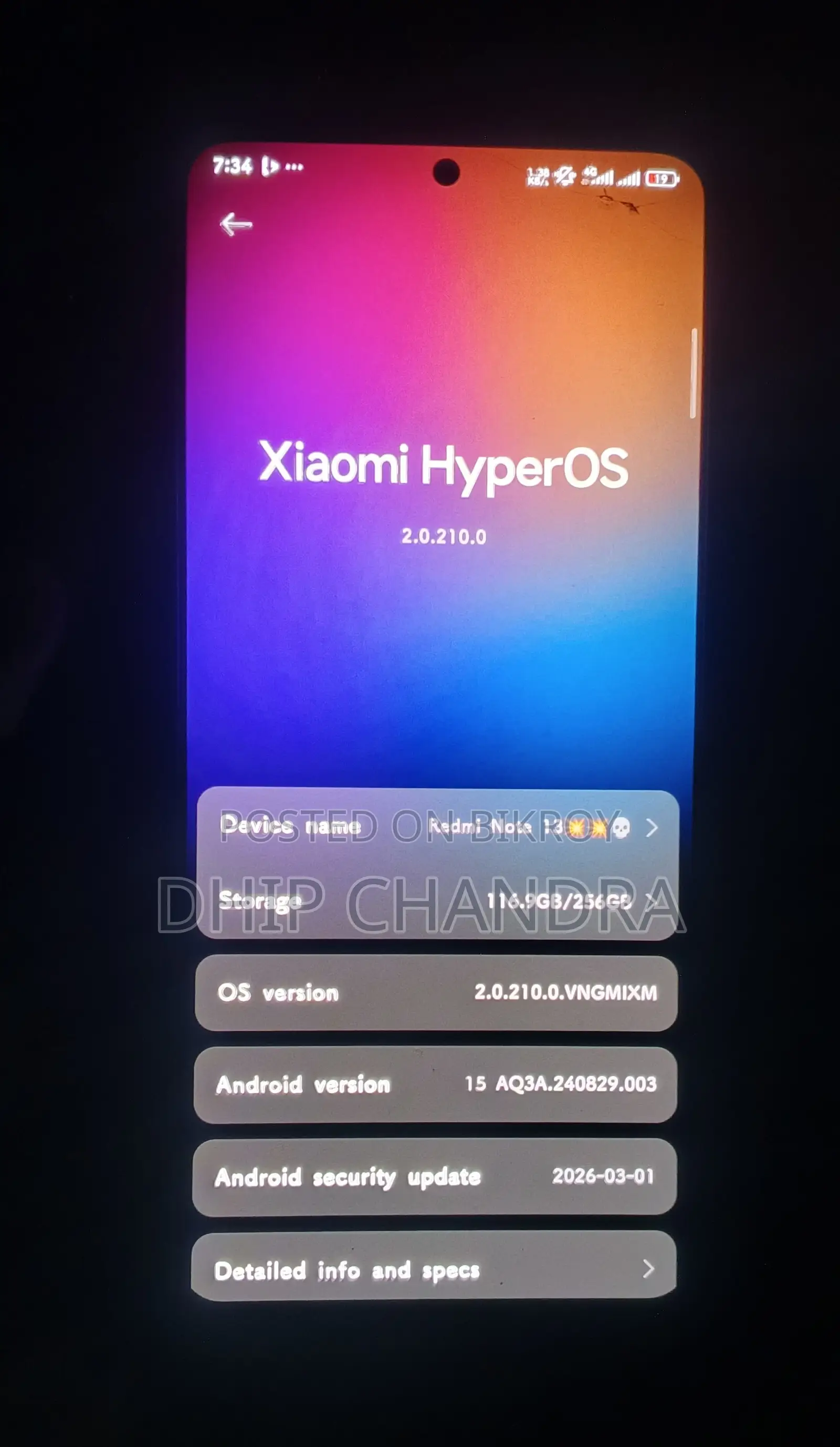 Xiaomi Redmi Note 13 . (Used)