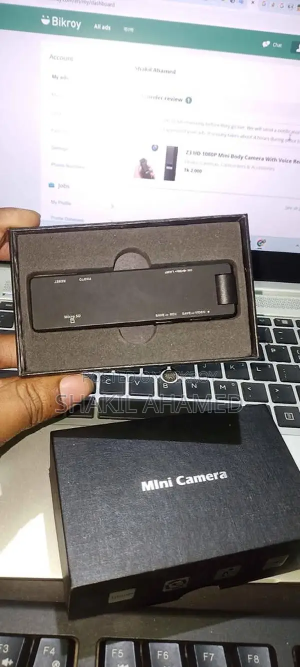 Z3 Body Camera Mini Digital Vlogging Hd 1080p Abs Back Clip