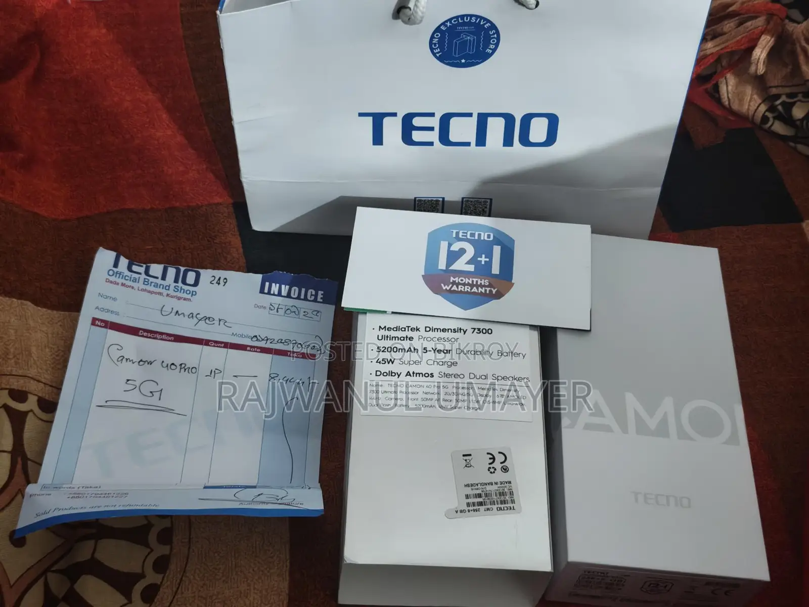Tecno Camon 40 Pro 5G 256 GB Black