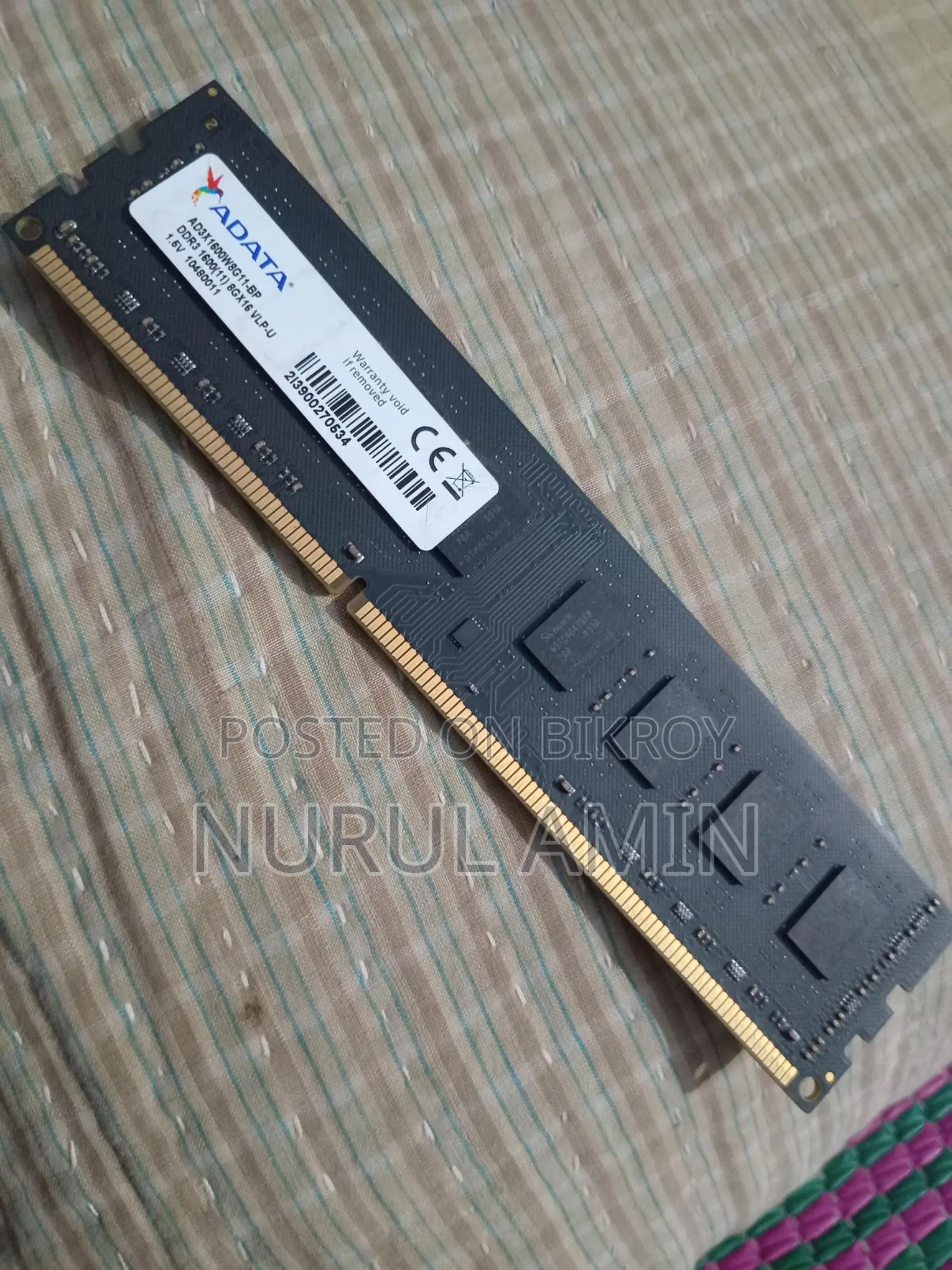 Adata ddr 8gp 3 ram sel hobe