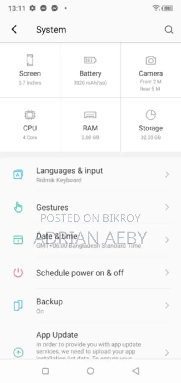 Itel A26 (Used)