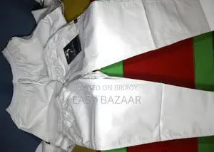 White stretch and cotton check trousers