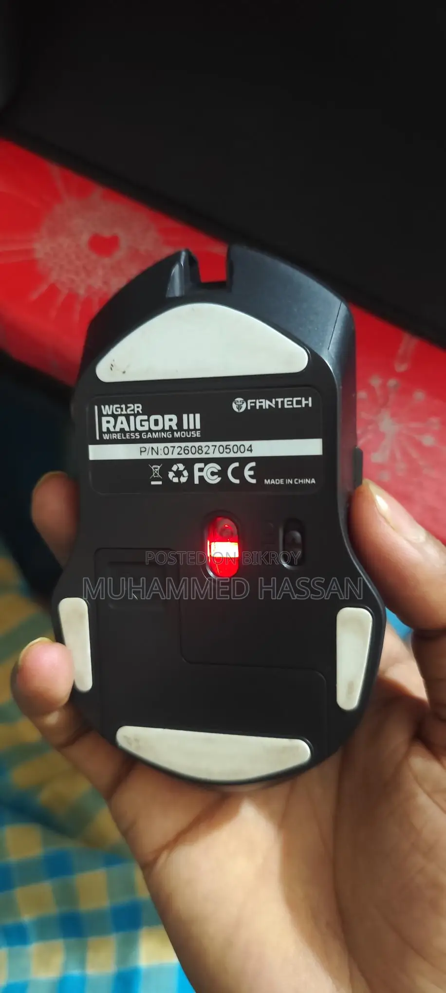 Fantech Wireless Mouse with Rechargeable Battery