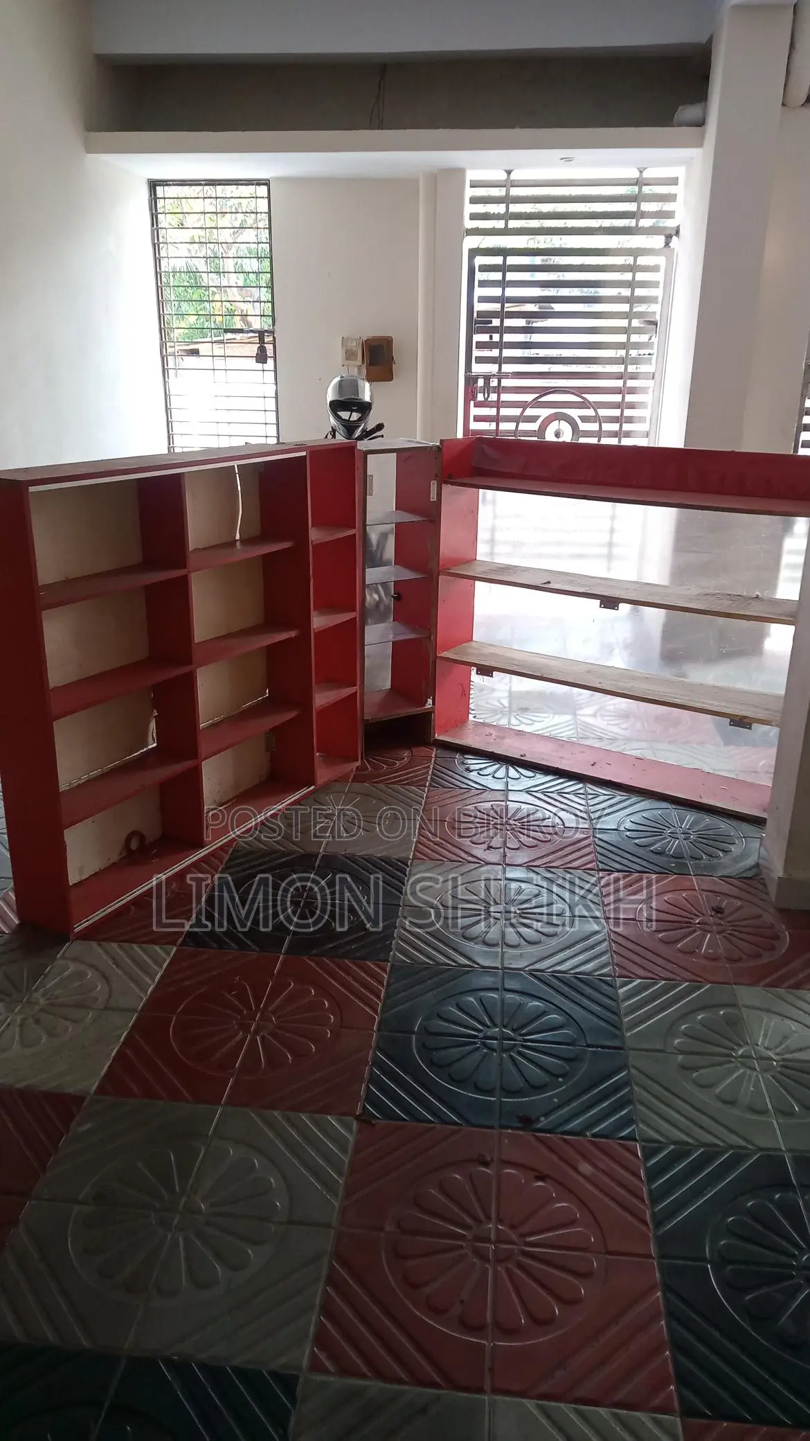 Three Particle Board Shelves or Display Racks