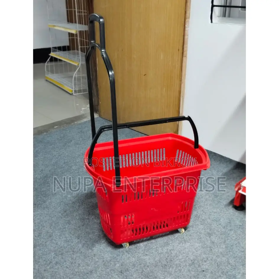 Plastic Trolley Super Shop With Wheel