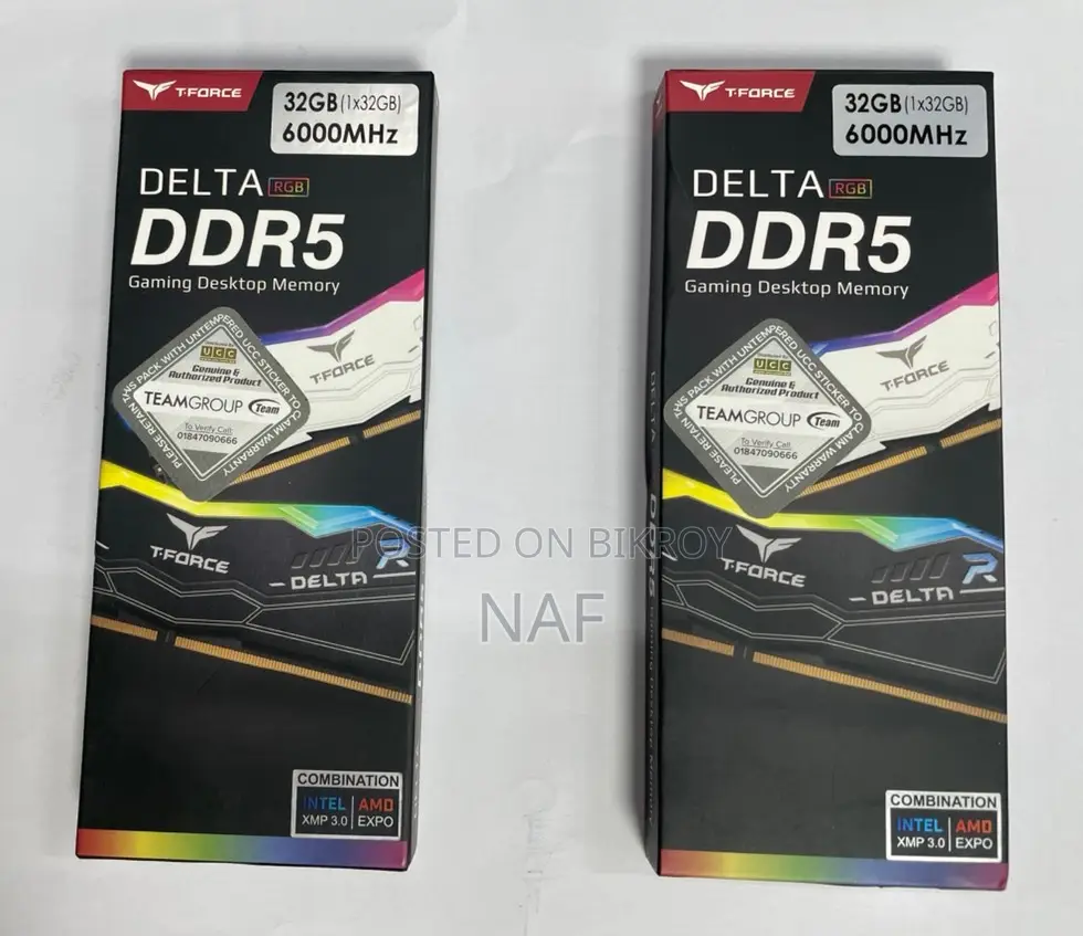 Team T-force Delta Rgb White 32gb DDR5 6000mhz CL38 Desktop RAM