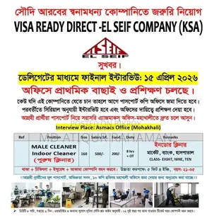 Hiring for a Direct Company in Saudi Arabia