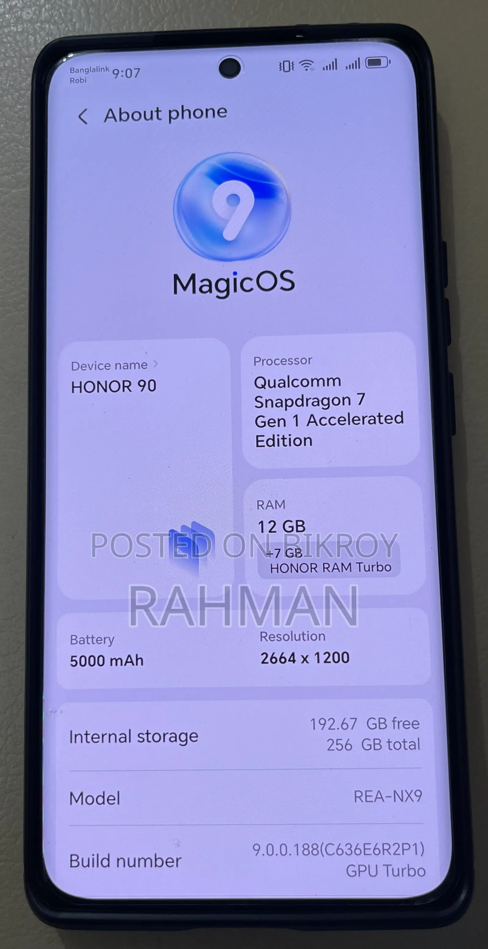 Honor 90, 256/19GB (Used)
